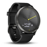 Garmin vívomove HR - Black with Slate Hardware (Large)