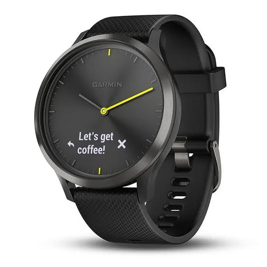 Garmin vívomove HR - Black with Slate Hardware (Large)