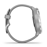 Garmin vívomove 3 - Silver stainless steel bezel with powder grey case and silicone band