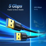 UGREEN USB 3.0 Male to Male Cable, 1M – High-Speed Data Transfer & Reliable Performance