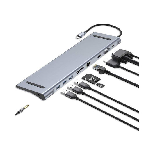 Docking Station USB Type-C 10-in-1 (Multi-Function) Aluminum from Other sold by 961Souq-Zalka