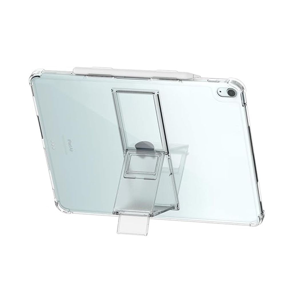 Araree FLEXIELD SP Protective Clear Cover for iPad Air 11" M2 – Shock-Absorbing TPU & Polycarbonate Case with 4-Level Angle Adjustment, Pencil Storage, and Convenient Stand