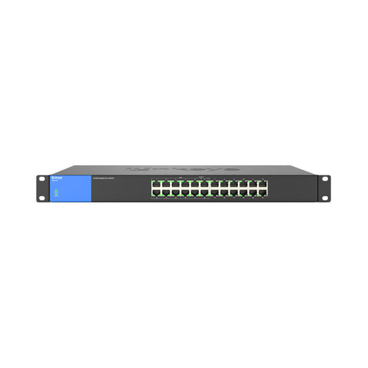 Linksys 24-Port Business Gigabit PoE+ Switch LGS124P with High-Speed Ethernet and Advanced PoE Support