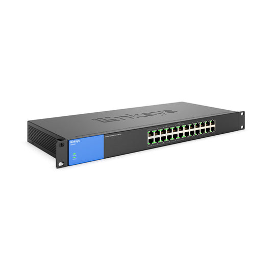 Linksys 24-Port Business Gigabit PoE+ Switch LGS124P with High-Speed Ethernet and Advanced PoE Support