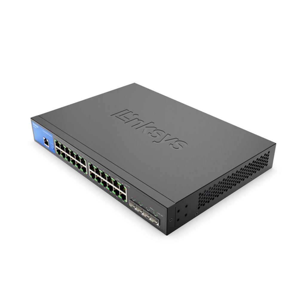 Linksys Business Switch - 24 Port 24-Port Managed Gigabit PoE+ Switch 250W with 4 1G SFP Uplinks TAA Compliant LGS328PC from Linksys sold by 961Souq-Zalka