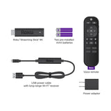 Roku Streaming Stick 4K with Voice Remote and Long-Range Wi-Fi - Black | HDR10+ Support, Compatible with Apple HomeKit, Alexa, Google Assistant