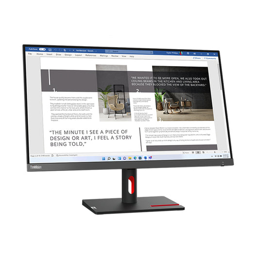 Lenovo ThinkVision S27i-30 27" IPS FHD Monitor – 100Hz, 4ms, TÜV Certified Eye Comfort Display