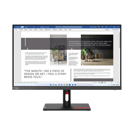 Lenovo ThinkVision S27i-30 27" IPS FHD Monitor – 100Hz, 4ms, TÜV Certified Eye Comfort Display