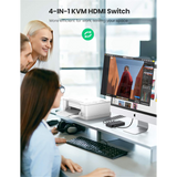 UGREEN 4-in-1 HDMI KVM Switch with USB 2.0 | 4K 60Hz Display, Seamless Device Control