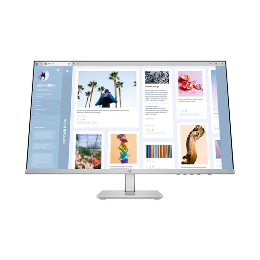 HP Series 5 27" FHD Monitor with Height Adjustment – 100Hz, IPS Display, Low Blue Light, Dual HDMI – Model 527sh