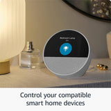 Amazon Echo Spot (2024 Release) – Sleek Smart Alarm Clock with Alexa, Vibrant Sound, and Customizable Display