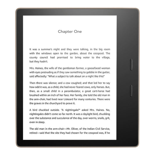 Amazon Kindle Oasis 32GB – 7” E-Reader with Page Turn Buttons, Adjustable Warm Light, Waterproof – Champagne Gold