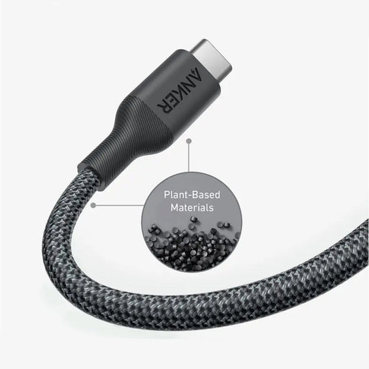 Anker 542 PowerLine USB-C to Lightning Cable, 60W Fast Charging, 3ft Bio-Based Nylon Cable – Durable and Compatible with iPhone, iPad, and More