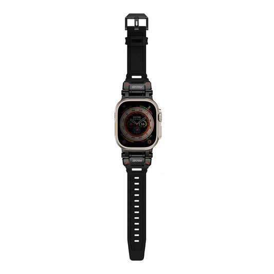 Skinarma Watch Band, TITON Ultra Custom-designed Stainless Steel Strap for Apple Watch 49mm | 45mm | 44mm (Black)