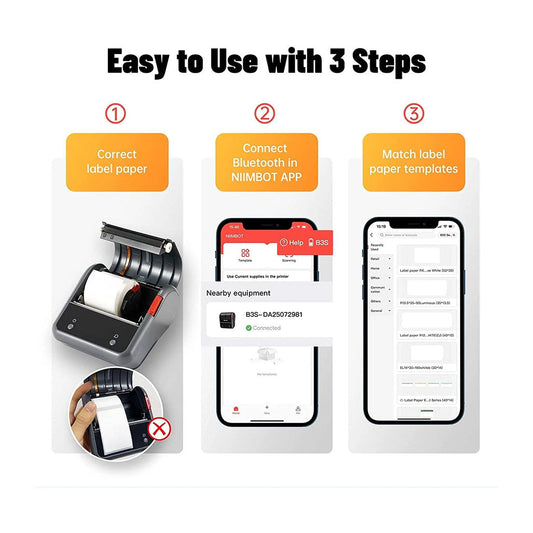 Niimbot B3S Label Printer with Tape – Efficient Labeling and Receipt Printing Solution