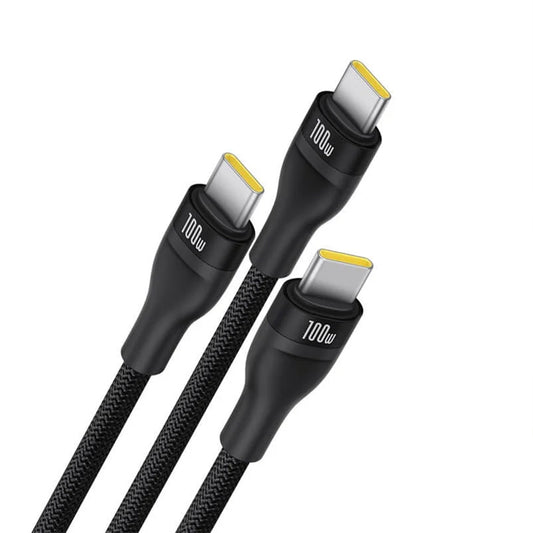 Baseus Flash Series 3 Type-C to C+C+C Fast Charging Cable | 3-in-1 100W Power Deliver