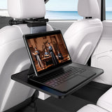Baseus MagPro II Versatile Car Mount - Foldable Laptop Desk with 360° Rotatable Phone Holder, Adjustable Height, Easy Installation for Backseat Headrest, Black