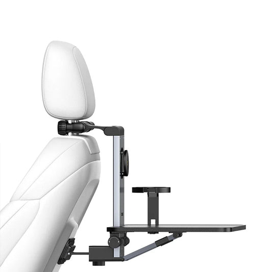 Baseus MagPro II Versatile Car Mount - Foldable Laptop Desk with 360° Rotatable Phone Holder, Adjustable Height, Easy Installation for Backseat Headrest, Black