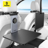 Baseus MagPro II Versatile Car Mount - Foldable Laptop Desk with 360° Rotatable Phone Holder, Adjustable Height, Easy Installation for Backseat Headrest, Black