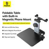 Baseus MagPro II Versatile Car Mount - Foldable Laptop Desk with 360° Rotatable Phone Holder, Adjustable Height, Easy Installation for Backseat Headrest, Black