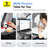 Baseus MagPro II Versatile Car Mount - Foldable Laptop Desk with 360° Rotatable Phone Holder, Adjustable Height, Easy Installation for Backseat Headrest, Black