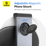 Baseus MagPro II Versatile Car Mount - Foldable Laptop Desk with 360° Rotatable Phone Holder, Adjustable Height, Easy Installation for Backseat Headrest, Black