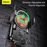 Baseus Qi 15W Wireless Car Charger and Phone Holder with Suction Cup – Fast Charging, Auto Alignment, and Universal Compatibility