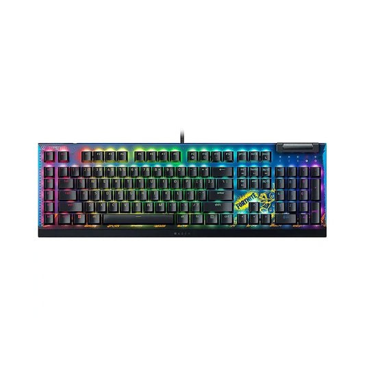Razer BlackWidow V4 X Fortnite Edition Keyboard - Yellow Switches, Full-Size with RGB Lighting