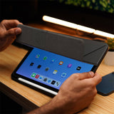 Blupebble New Yorker 13" iPad Air Case with Integrated Stylus Holder & Smart Tri-Fold Stand - Slim, Lightweight, and Durable Protection