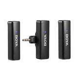 BOYALINK All-in-One Wireless Microphone System – Dual-Channel 2.4GHz, Noise Reduction, Ultra-Long Battery Life, and Multi-Connector Support