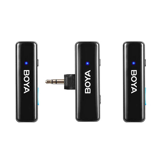 BOYALINK All-in-One Wireless Microphone System – Dual-Channel 2.4GHz, Noise Reduction, Ultra-Long Battery Life, and Multi-Connector Support