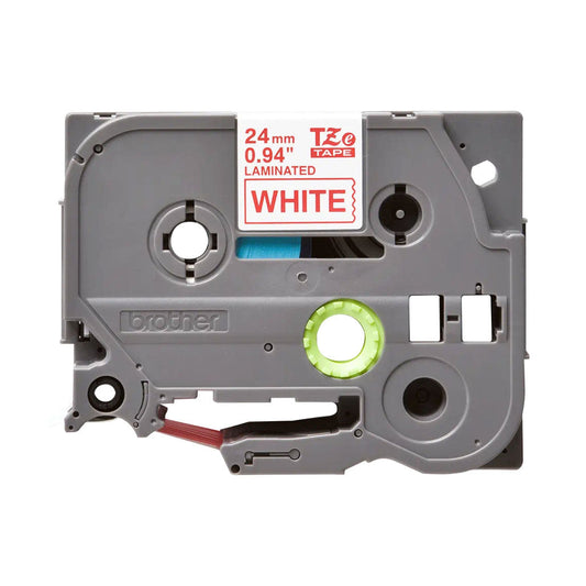 Brother TZe-252 Labelling Tape Cassette – Red on White, 24mm wide