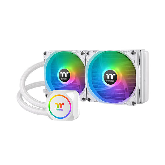 Thermaltake TH240 ARGB Sync Snow Edition AIO Liquid Cooler – Dual 120mm Radiator with RGB Lighting