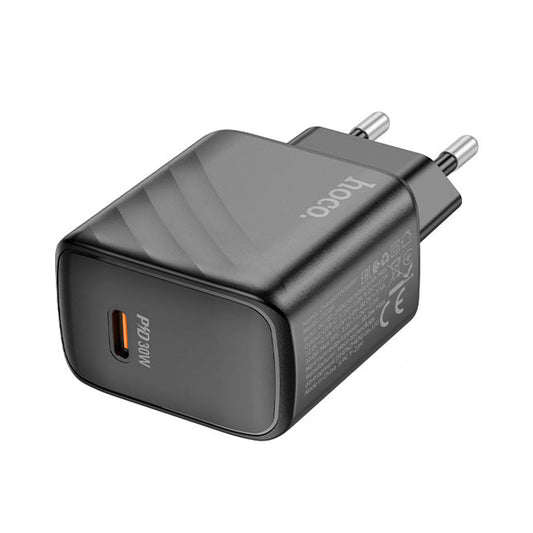 Hoco CS22A Single Type-C PD30W Wall Charger – Fast Charging with EU Plug