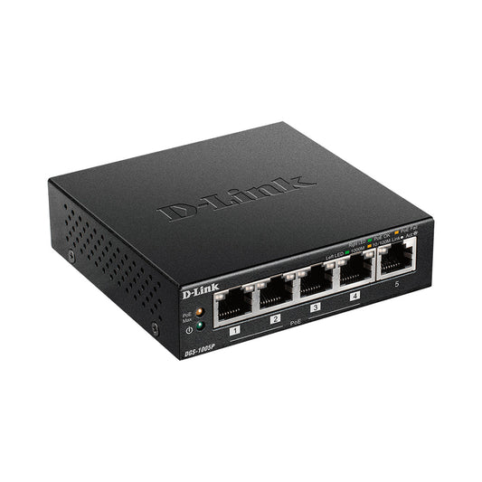D-Link 5-Port Gigabit Desktop Switch with 4 PoE Ports - DGS-1005P