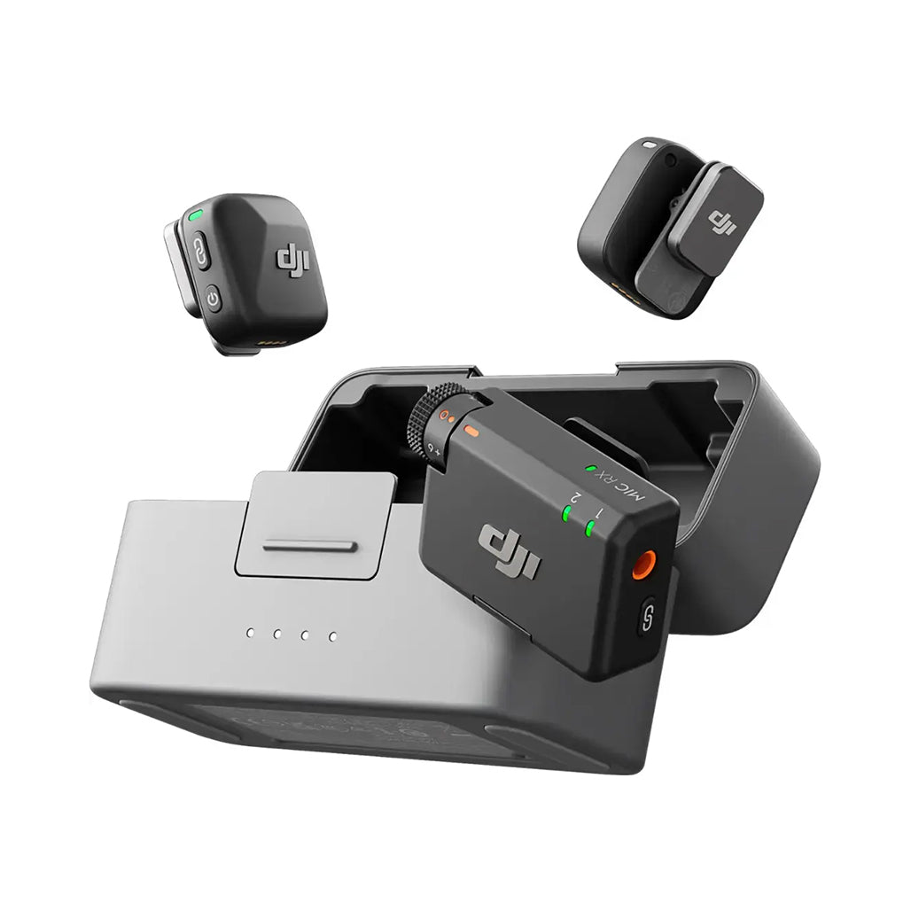 DJI Mic Mini (2 TX + 1 RX + Charging Case) | Compact Wireless Microphone for Crystal-Clear Audio
