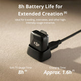 DJI Mic Mini Clip-On Transmitter with Built-In Microphone (2.4 GHz, Infinity Black) – Wireless Audio for Mobile, Osmo & More
