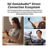 DJI Mic Mini Clip-On Transmitter with Built-In Microphone (2.4 GHz, Infinity Black) – Wireless Audio for Mobile, Osmo & More