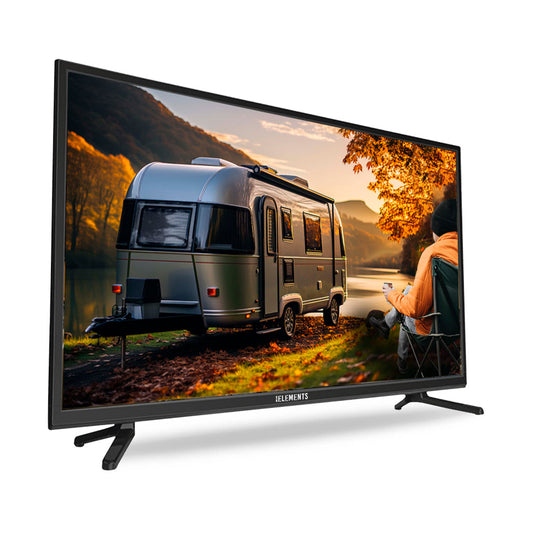 KB Elements ELT24DE910B 24" FHD LED TV with DVB-T2/S2, HDMI, USB, AC/DC Power, and Dual Remotes