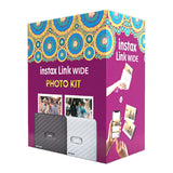 Fujifilm Instax Wide Link Smartphone Printer Photo Kit – Gray | Includes Film, Acrylic Stand & Album