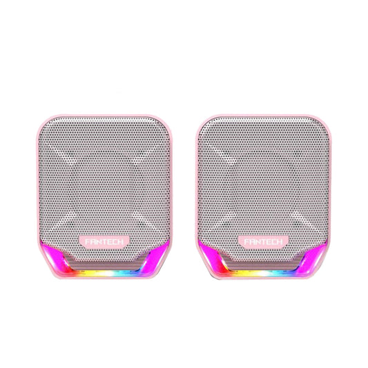 Fantech GS202 SONAR USB RGB Gaming & Music Speaker (Pink Sakura Edition) - 3D Surround Sound, 45mm Driver, RGB Illumination
