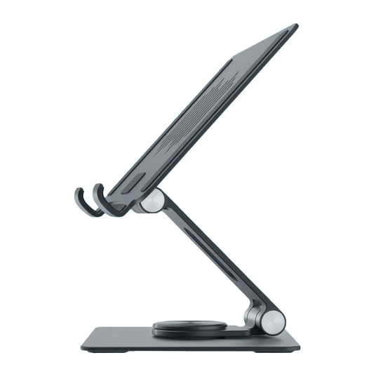 Momax Fold Stand Swivel Tablet Holder - 360° Rotatable with Ultra-Stable Design for 10.5 to 12.9-Inch Tablets
