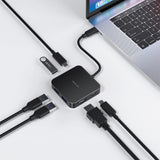 Green Lion GHB-7 7-in-1 USB-C Hub - High-Speed Data Transfer, 4K HDMI, 100W Power Delivery, Black