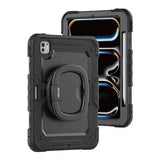 Green Lion Trioshield iPad Pro 11" Case with Pencil Holder, Adjustable Handle, and Shockproof Protection - Black
