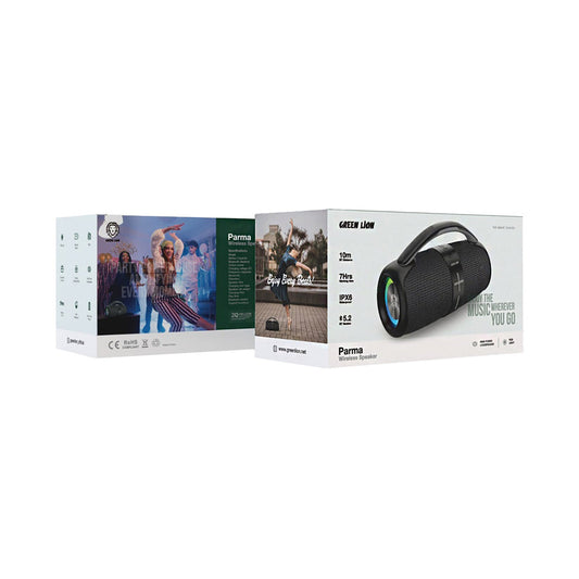 Green Lion Parma Wireless Speaker - Gray | Waterproof Bluetooth Speaker with RGB Lights