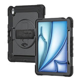Green Lion Trioshield iPad Air 13" Case with Pencil Holder, Adjustable Handle, and Shockproof Protection - Black