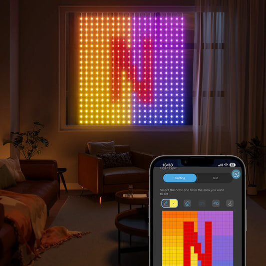 Govee Curtain Light Netflix Edition (1.5m x 1.5m) – Smart RGBIC LED Curtain Lights with Wi-Fi & Bluetooth