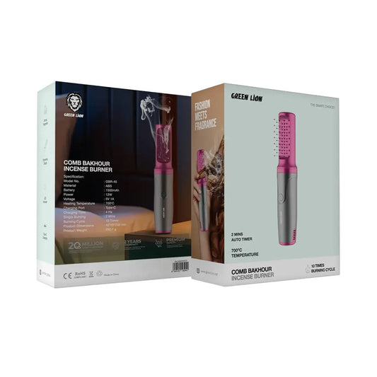 Green Lion Comb Bakhour Incense Burner – Portable and Eco-Friendly Aroma Diffuser