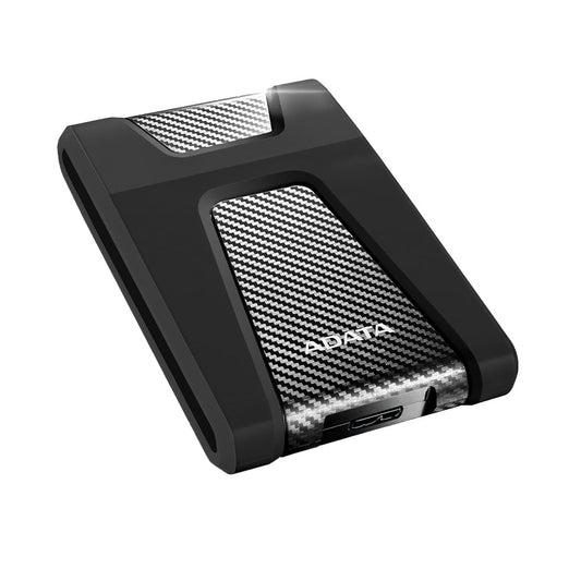 ADATA HD650 2.5" External Hard Drive - Up to 4TB, USB 3.2 Gen 1, Durable Rubber Coating, Black