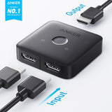 Anker HDMI Switch (2 In 1 Out) – 4K@60Hz HDMI Splitter, HDR, 3D, Dolby, for Laptops, PC, Xbox, PS5/PS4, and More